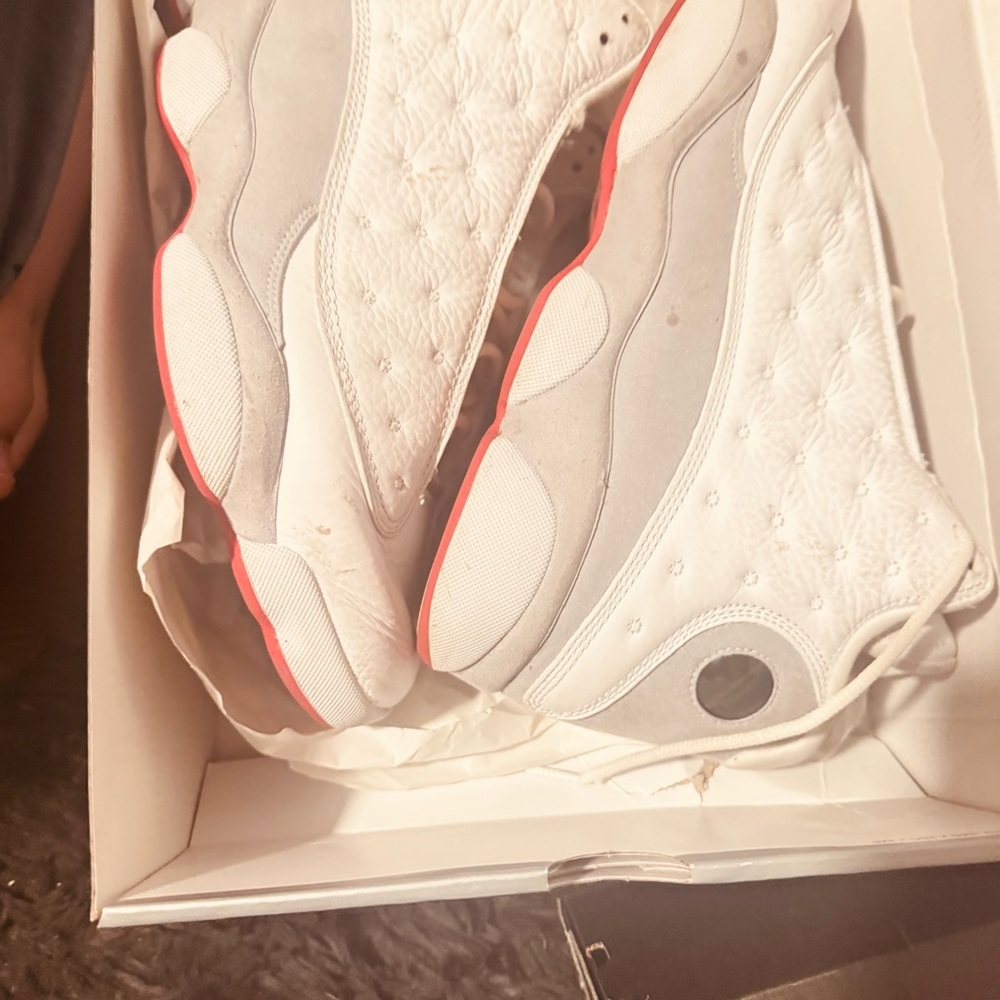 Jordan Retro Sneakers - White, Gray, Red
